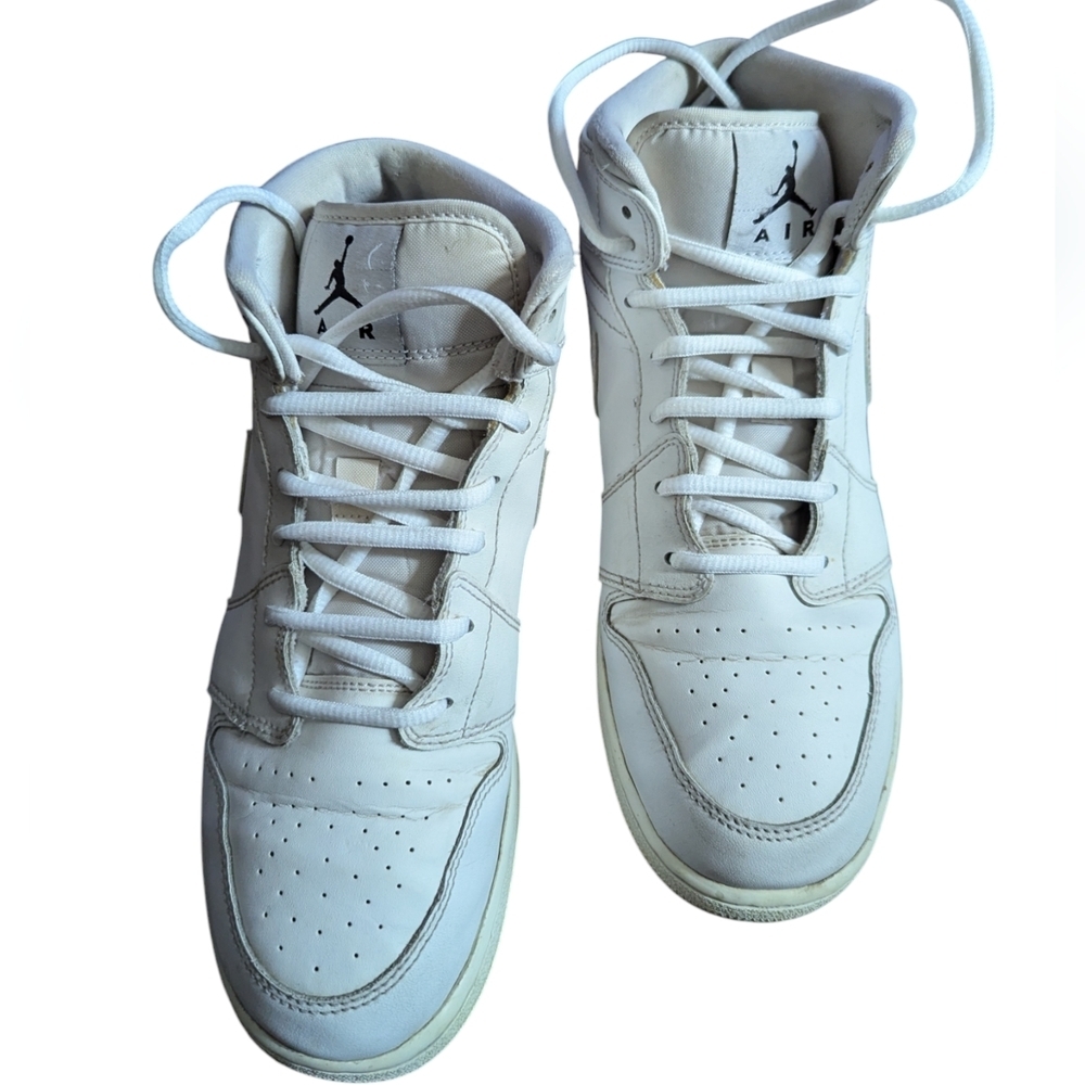 Air Jordan 1 Mid White Sneakers 7Y